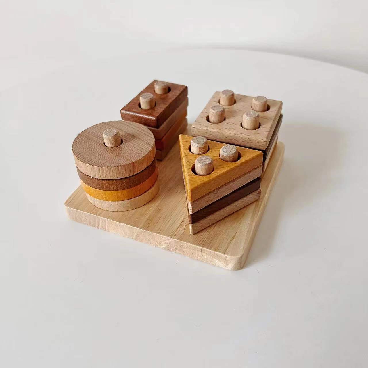 Wooden Matching Blocks Game