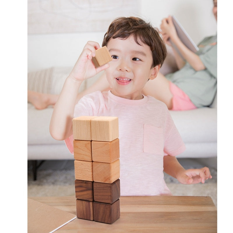 Wooden Cube Blocks for Creative Play