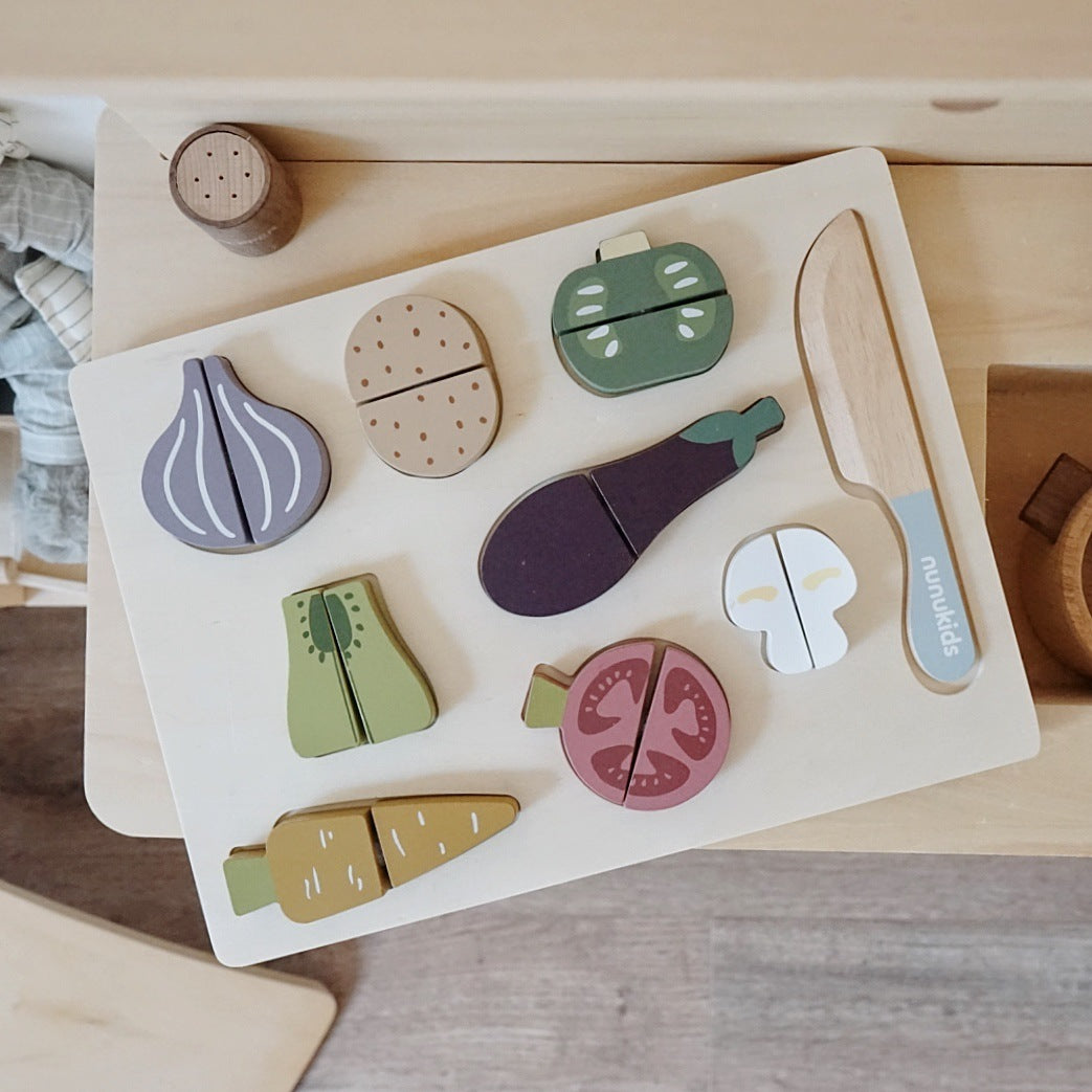 Wooden Vegetables Cut And Play Puzzle