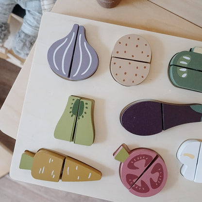 Wooden Vegetables Cut And Play Puzzle