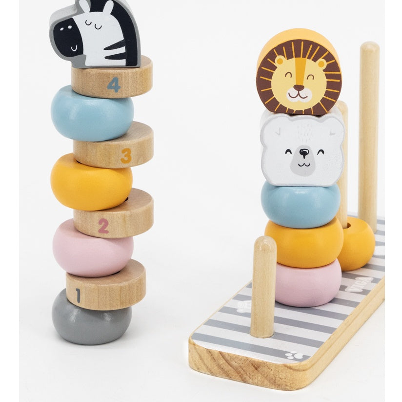 Stacking Wooden Animal Beads