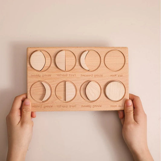 Montessori Wooden Lunar Phase Chart Puzzle