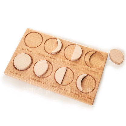 Montessori Wooden Lunar Phase Chart Puzzle