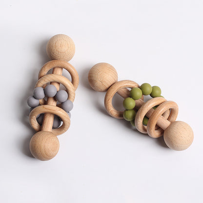 Wooden Baby Rattle and Teether