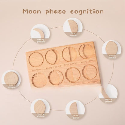 Montessori Wooden Lunar Phase Chart Puzzle