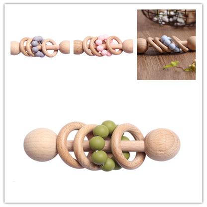 Wooden Baby Rattle and Teether