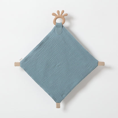 Cotton Security Blanket with Silicone Teether