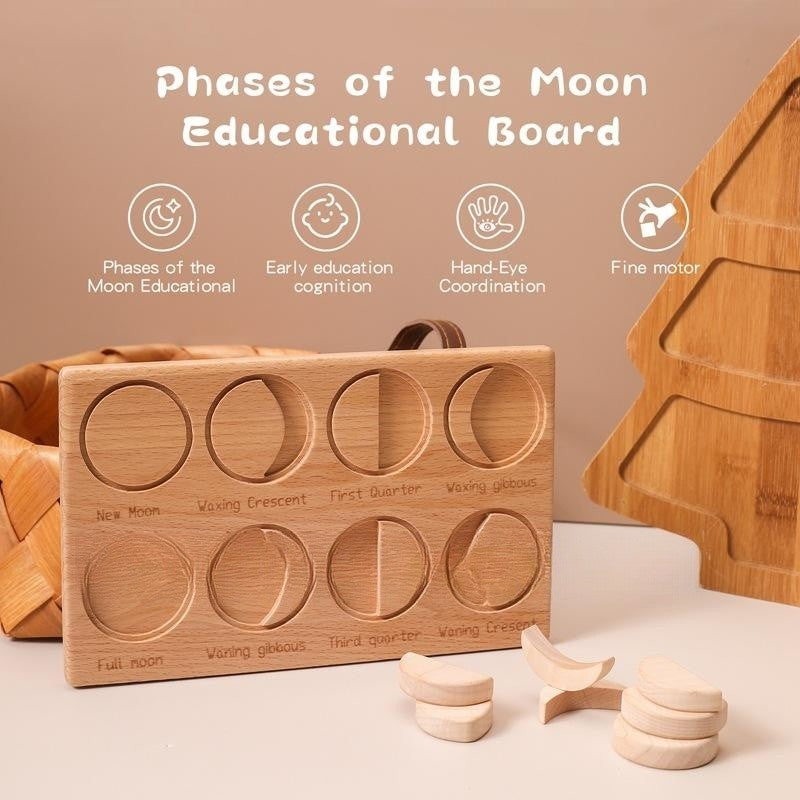 Montessori Wooden Lunar Phase Chart Puzzle