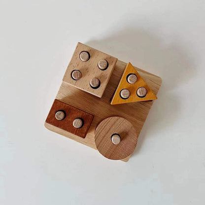 Wooden Matching Blocks Game