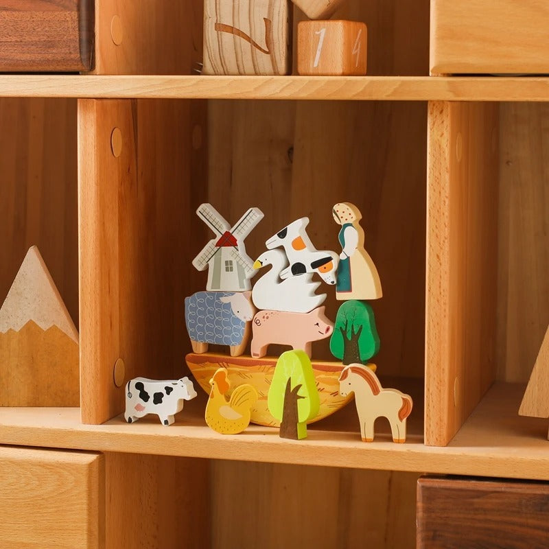 Farm Fun Wooden Stacking Animals